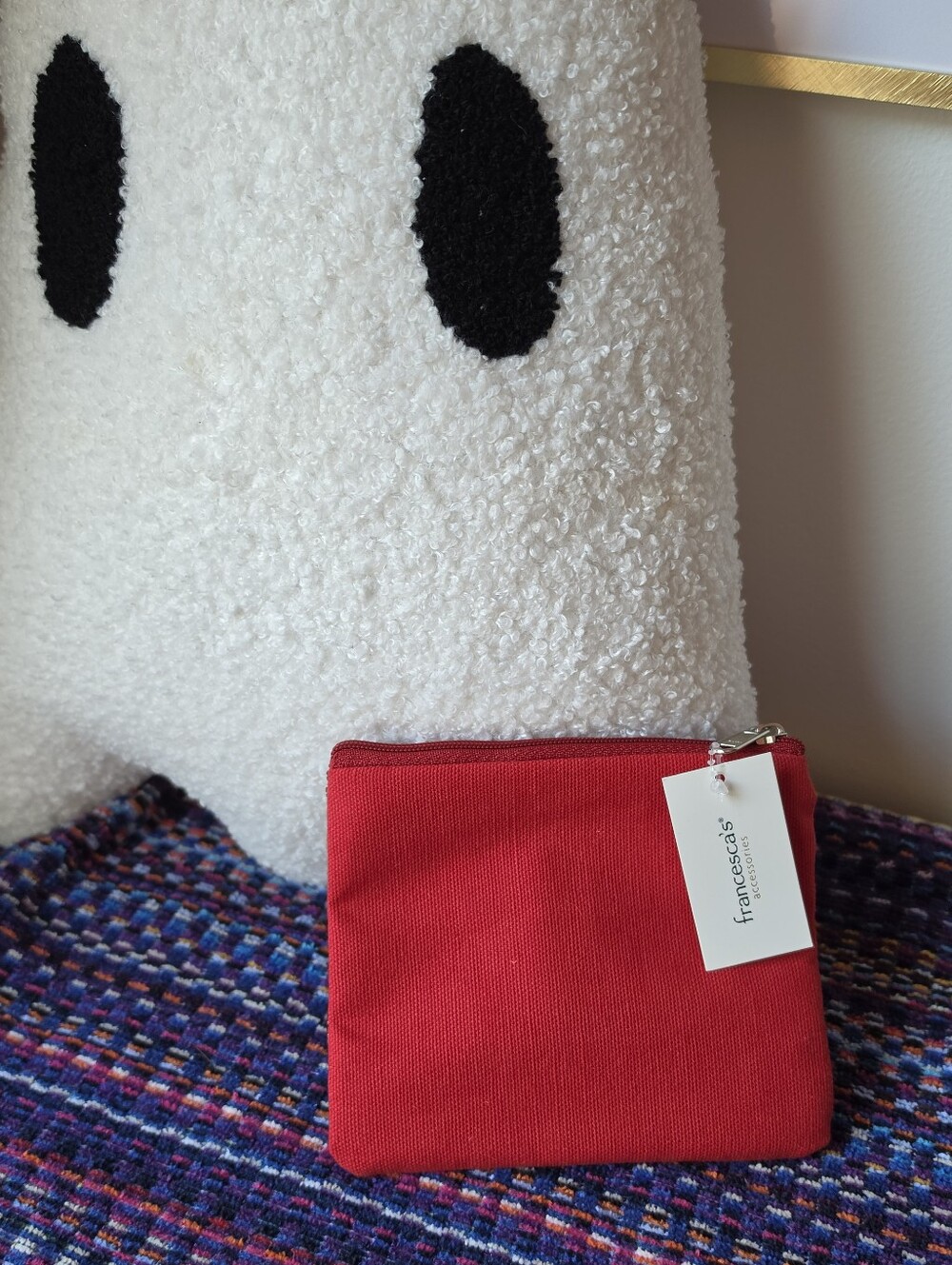 Francesca's Collections Red & Pink Beaded 'Call Me' Coin Pouch - Picture 2 of 3